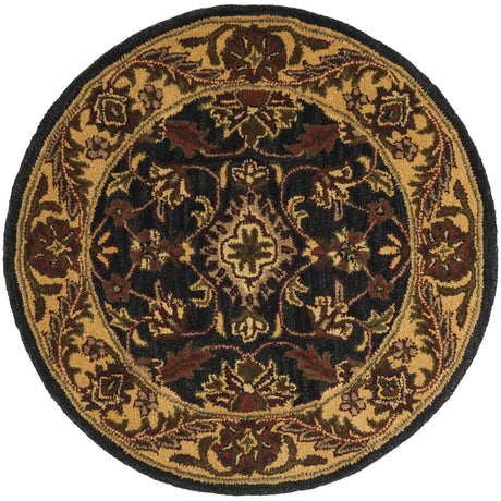 Safavieh Golden Jaipur 3'-6" x 3'-6" Rug in Black / Gold
