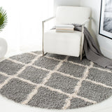 Safavieh Sgd-Dallas Shag 6'-0" x 6'-0" Rug in Grey / Ivory