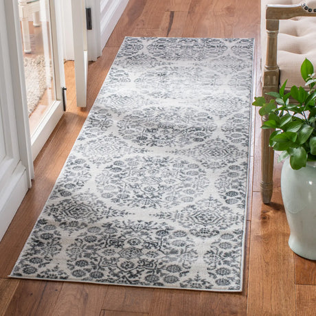 Safavieh Martha Stewart Isabella 2'-2" x 7'-0" Rug in Charcoal / Ivory
