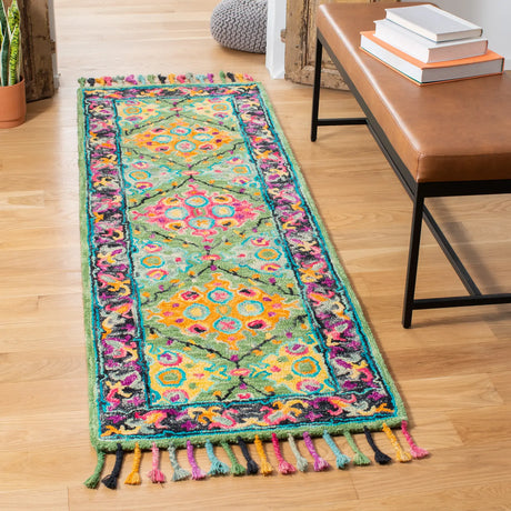 Safavieh Aspen 2'-3" x 11'-0" Rug in Light Green / Black
