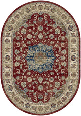Dynamic Rugs Ancient Garden 57559 Red/Ivory Rugs - Oval