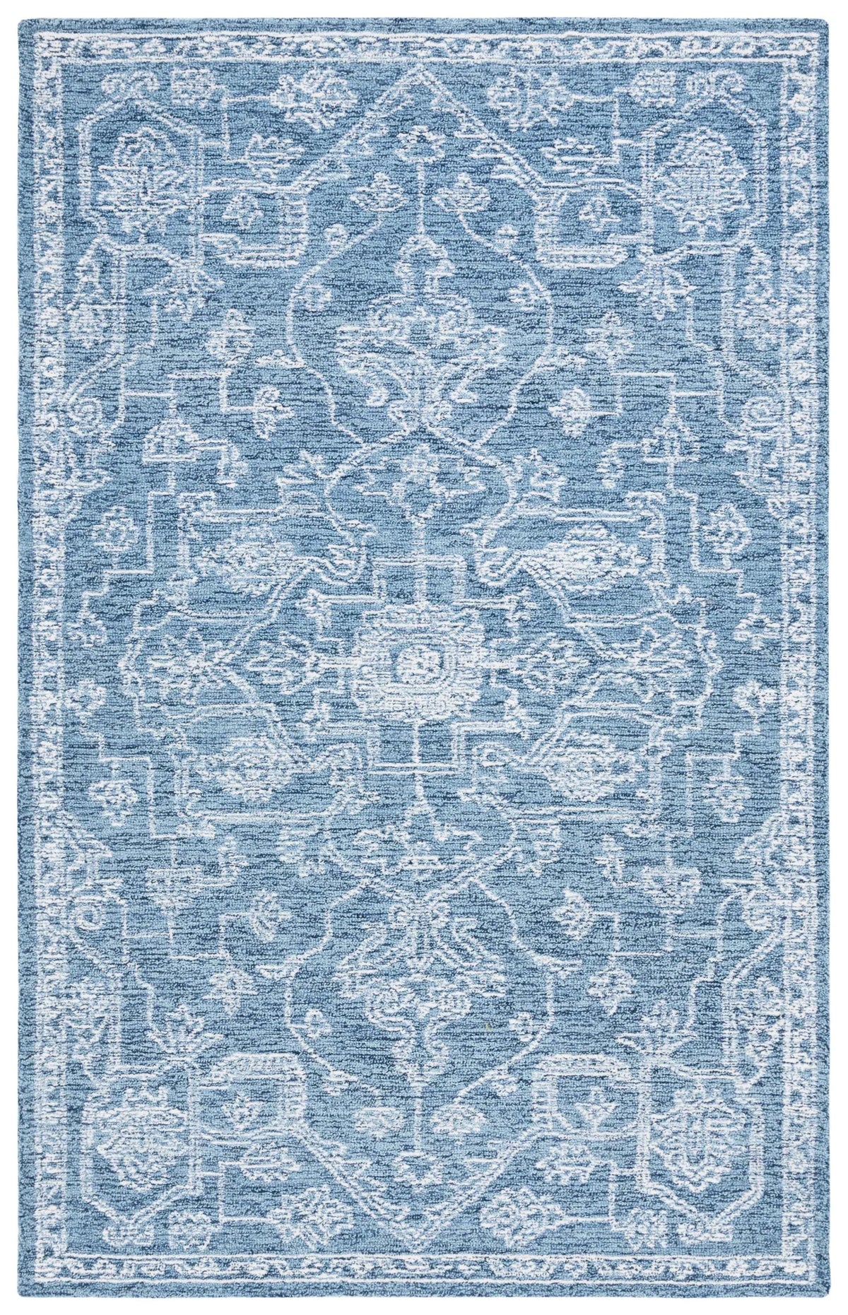 Safavieh Micro-Loop 4'-0" x 6'-0" Rug in Blue / Ivory