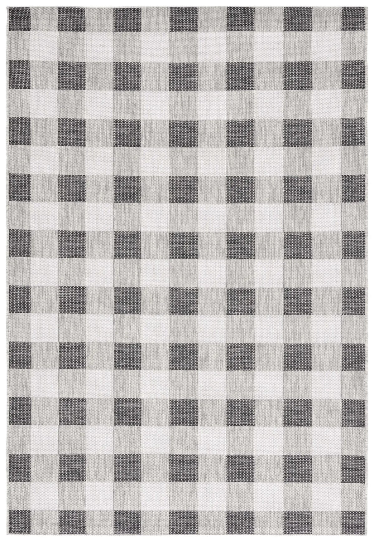 Safavieh Courtyard 4'-0" x 5'-7" Rug in Grey / Dark Grey