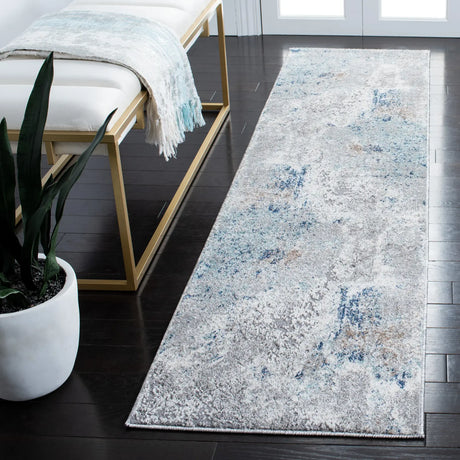 Safavieh Aston 2'-0" x 8'-0" Rug in Grey / Blue