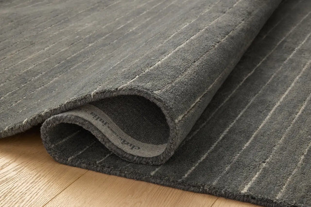 Chris Loves Julia x Loloi Henry HEY-01 Charcoal / Ivory Rug - pile height