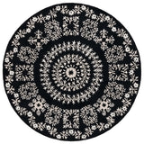 Safavieh Empire 6'-0" x 6'-0" Rug in Black / Ivory