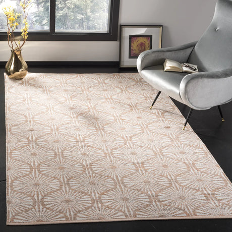 Safavieh Montauk 5'-0" x 8'-0" Rug in Orange / Ivory