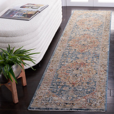 Safavieh Silverado 2'-0" x 8'-0" Rug in Blue / Rust