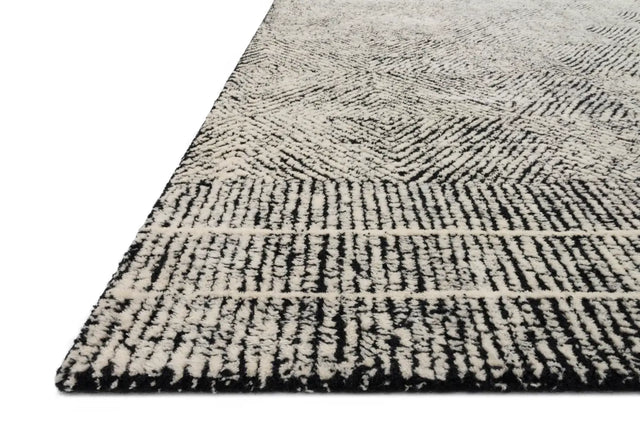 Loloi Kopa Ko-01 Black/Ivory Rug - rug corner