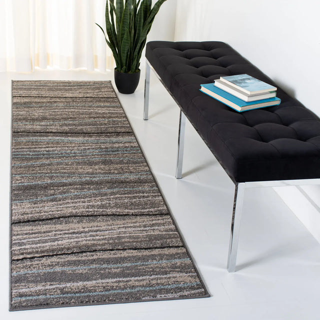 Safavieh Amsterdam 2'-3" x 8'-0" Rug in Silver / Beige
