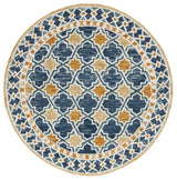 Safavieh Aspen 5'-0" x 5'-0" Rug in Navy / Yellow
