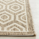 Safavieh Courtyard 2'-0" x 3'-7" Rug in Brown / Bone