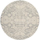 Safavieh Restoration Vintage 6'-0" x 6'-0" Rug in Light Grey / Ivory