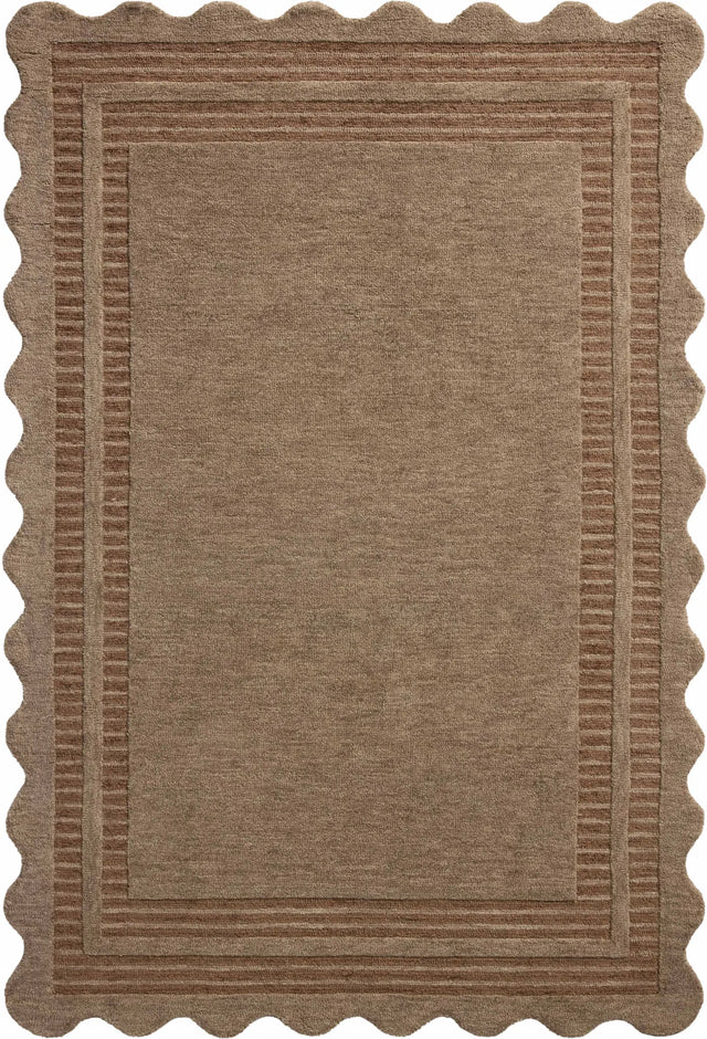 Chris Loves Julia x Loloi Scottie SCO-01 Mocha / Clay Rug - main flat
