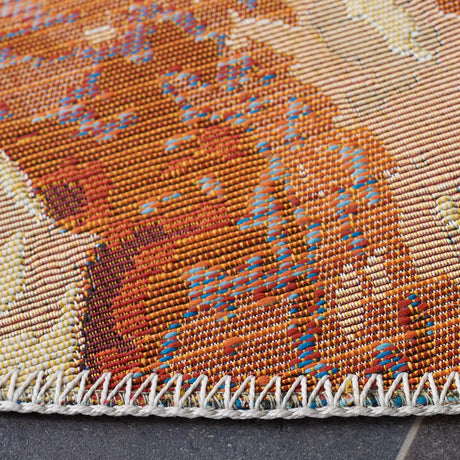Safavieh Barbados 500 5'-3" x 5'-3" Rug in Gold / Blue