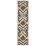 Oriental Weavers Sphinx Latitude 2X Grey / Orange Rugs - runner