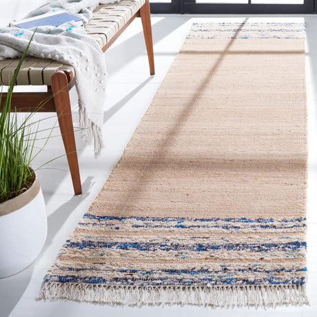 Safavieh Natura 2'-3" x 9'-0" Rug in Natural / Navy