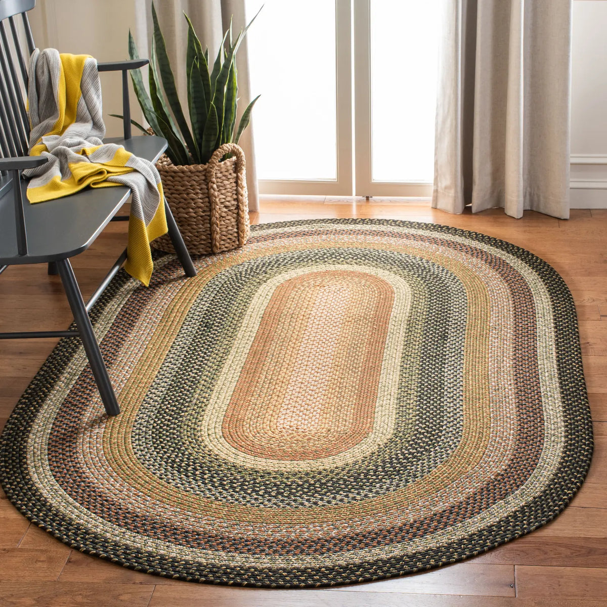 Safavieh Braided 5'-0" x 8'-0" Rug in Multi