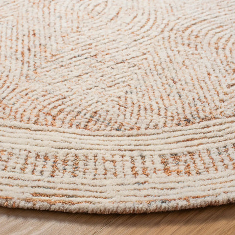 Safavieh Abstract 6'-0" x 6'-0" Rug in Ivory / Rust