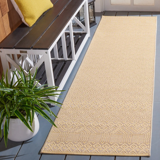 Safavieh Courtyard 2'-3" x 8'-0" Rug in Gold / Beige