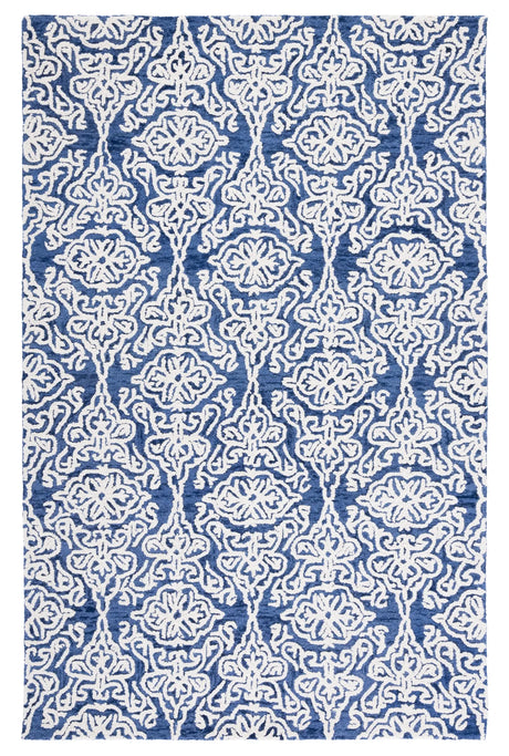 Safavieh Blossom 4'-0" x 6'-0" Rug in Navy / Ivory
