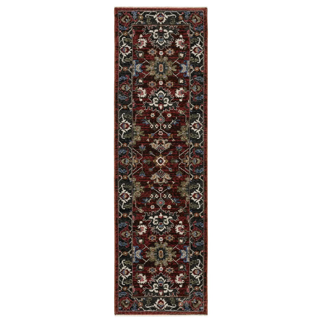 Oriental Weavers Sphinx HASTINGS HA03V Red Floral Rugs - runner