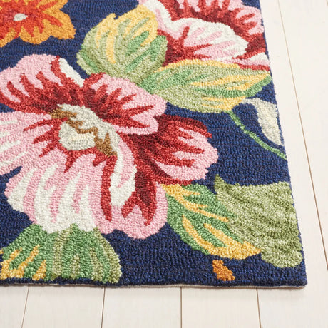 Safavieh Easy Care 4'-0" x 6'-0" Rug in Navy / Red