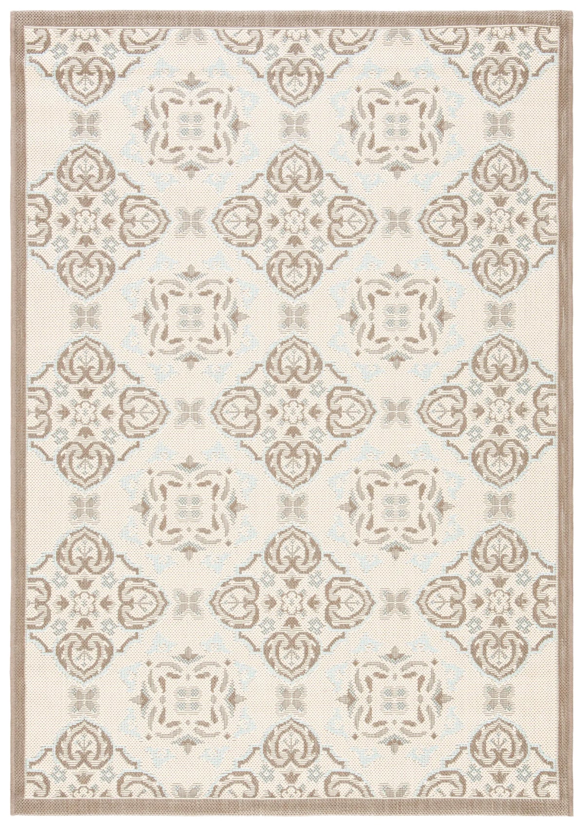Safavieh Courtyard 4'-0" x 5'-7" Rug in Beige / Dark Beig