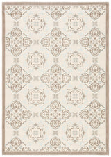 Safavieh Courtyard 4'-0" x 5'-7" Rug in Beige / Dark Beig