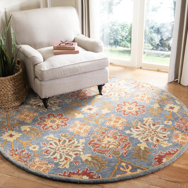Safavieh Heritage 6'-0" x 6'-0" Rug in Charcoal / Multi