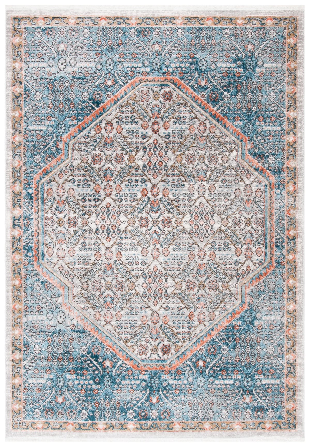Safavieh Shivan 4'-0" x 6'-0" Rug in Blue / Red