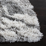 Safavieh Horizon Shag 800 4'-0" x 6'-0" Rug in Grey / Ivory