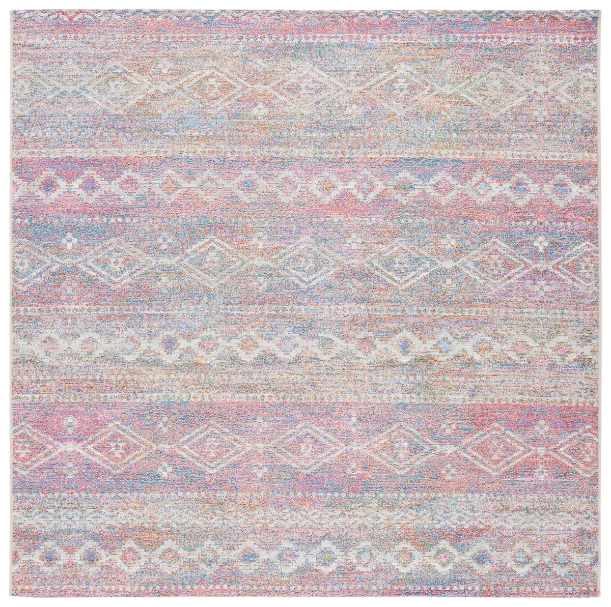 Safavieh Summer 6'-7" x 6'-7" Rug in Ivory / Pink