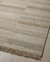 Loloi Dawn Daw-03 Natural Rug - angled corner on wood