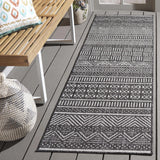 Safavieh Beach House 2'-2" x 10'-0" Rug in Charcoal / Grey