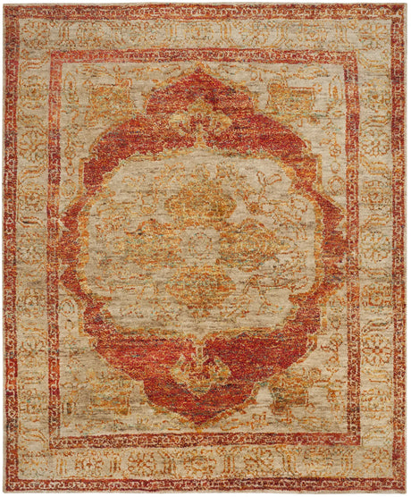 Safavieh Tangier 8'-0" x 10'-0" Rug in Red Orange / Beige