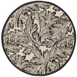 Safavieh Courtyard 5'-3" x 5'-3" Rug in Sand / Black
