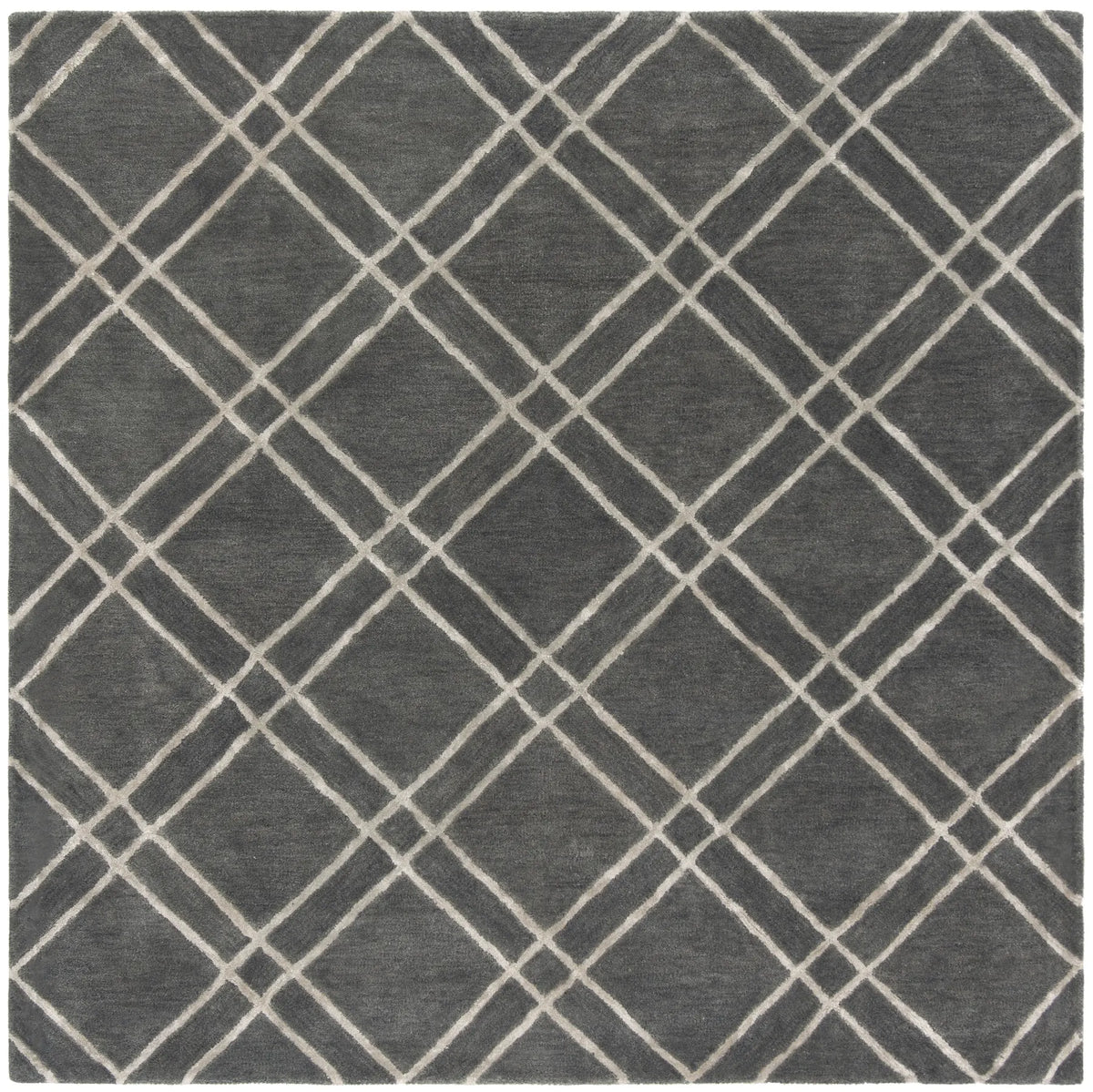 Safavieh Himalaya 6'-0" x 6'-0" Rug in Dark Grey / Ivory