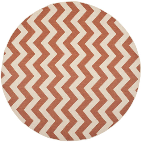 Safavieh Courtyard 7'-10" x 7'-10" Rug in Terracotta / Beige