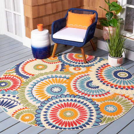 Safavieh Cabana 10'-0" x 10'-0" Rug in Blue / Ivory