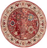 Safavieh Kashan 6'-7" x 6'-7" Rug in Red / Beige