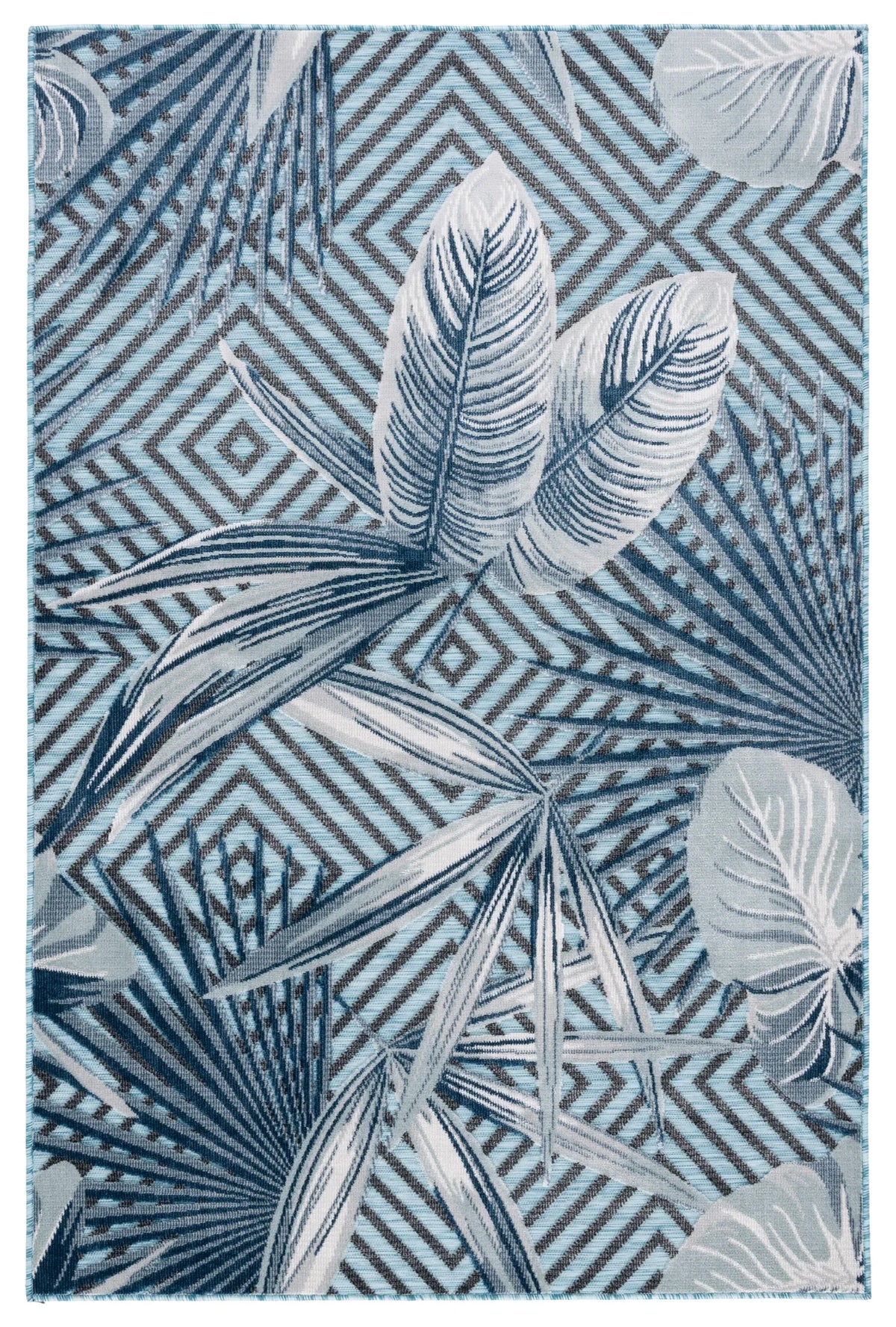 Safavieh Cabana 4'-0" x 6'-0" Rug in Aqua / Navy