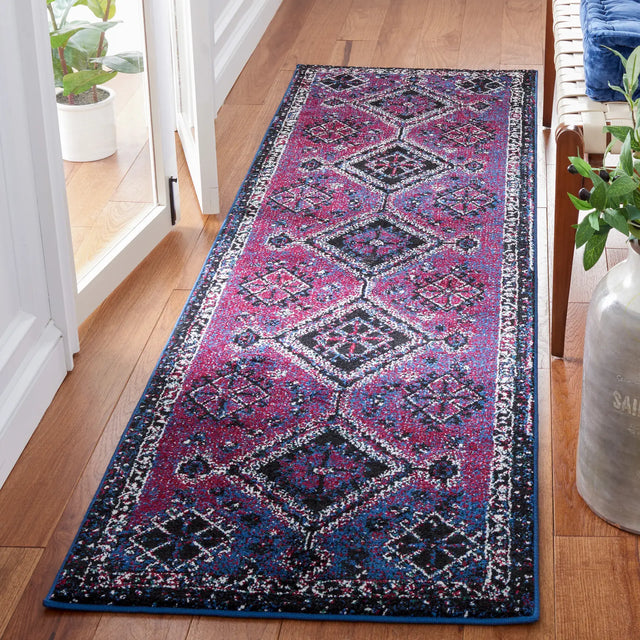 Safavieh Vintage Hamadan 2'-3" x 8'-0" Rug in Purple / Black