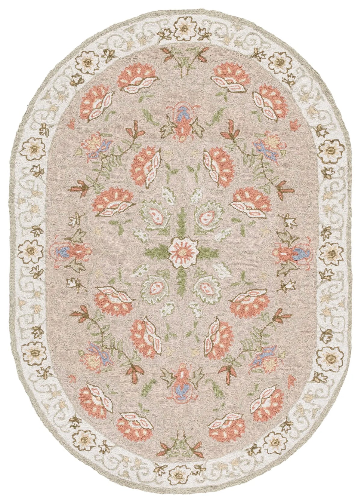 Safavieh Chelsea 4'-6" x 6'-6" Rug in Beige / Green