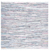 Safavieh Rag Rug 6'-0" x 6'-0" Rug in Ivory / Multi