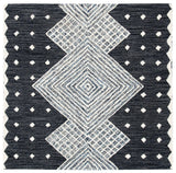 Safavieh Micro-Loop 5'-0" x 5'-0" Rug in Charcoal / Ivory