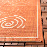 Safavieh Courtyard 4'-0" x 5'-7" Rug in Terracotta / Natural