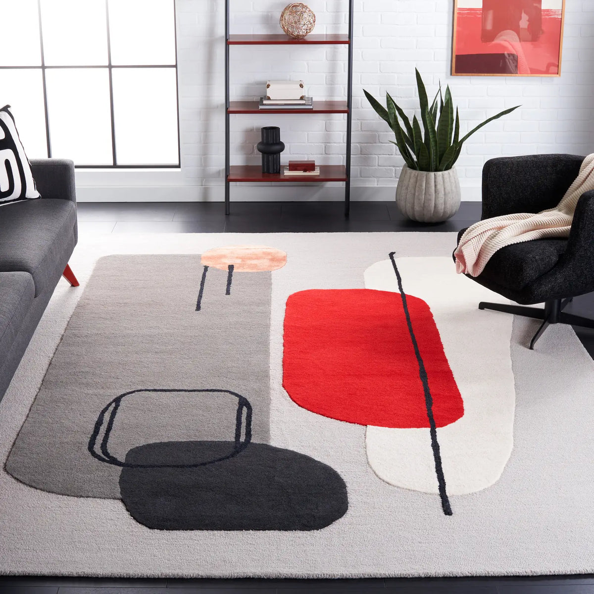 Safavieh Rodeo Drive 6'-0" x 9'-0" Rug in Grey / Silver