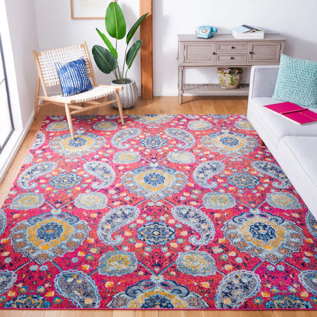 Safavieh Madison 10'-0" x 14'-0" Rug in Fuchsia / Gold