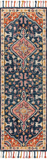 Loloi Zharah Zr-01 Navy / Multi Rugs - runner flat